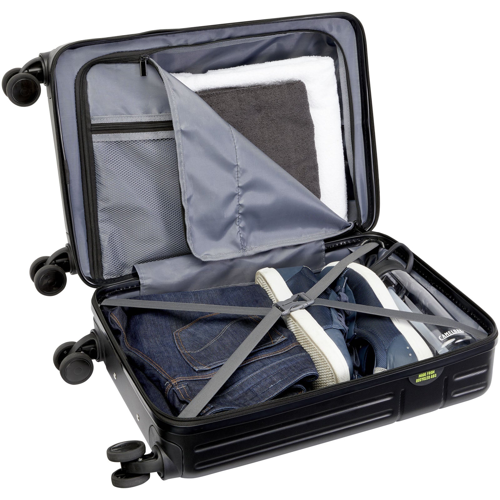 Black - Lifestyle - Rover 20 Recycled 40L 4 Wheeled Cabin Bag