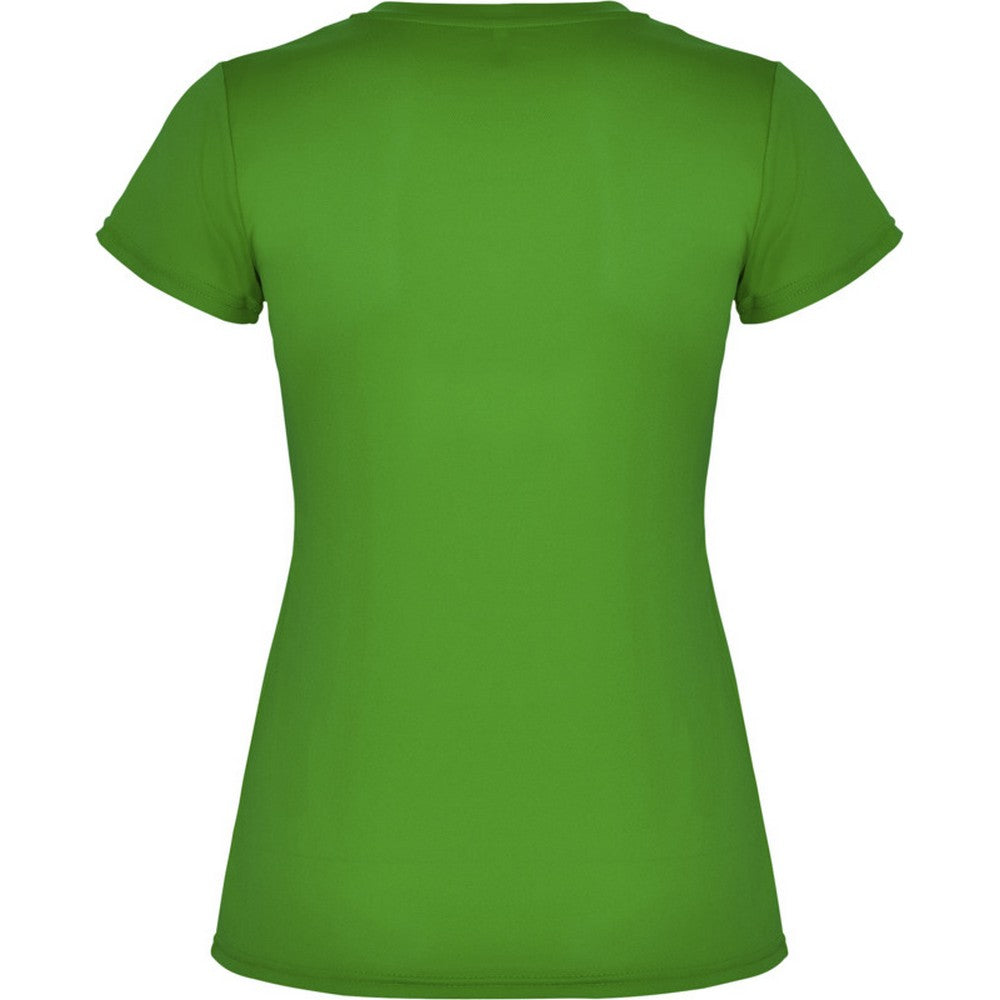 Fern Green - Back - Roly Womens-Ladies Montecarlo Short-Sleeved Sports T-Shirt