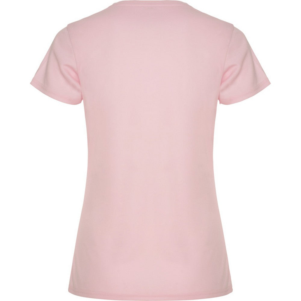 Light Pink - Back - Roly Womens-Ladies Montecarlo Short-Sleeved Sports T-Shirt