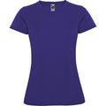 Mauve - Front - Roly Womens-Ladies Montecarlo Short-Sleeved Sports T-Shirt
