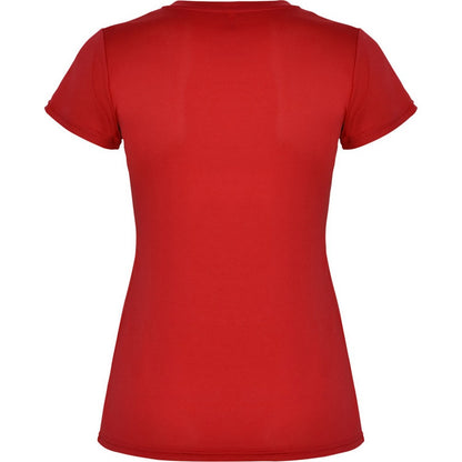 Red - Back - Roly Womens-Ladies Montecarlo Short-Sleeved Sports T-Shirt