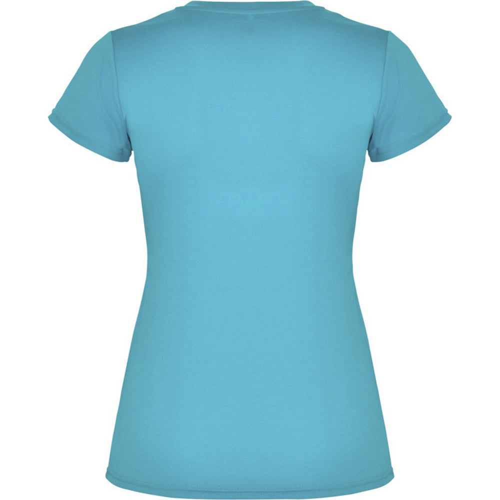 Turquoise - Back - Roly Womens-Ladies Montecarlo Short-Sleeved Sports T-Shirt