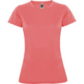 Fluorescent Coral - Front - Roly Womens-Ladies Montecarlo Short-Sleeved Sports T-Shirt