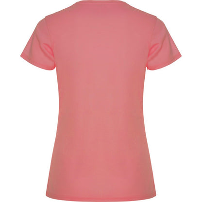Fluorescent Coral - Back - Roly Womens-Ladies Montecarlo Short-Sleeved Sports T-Shirt