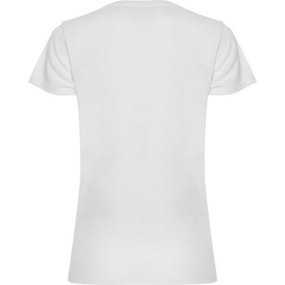 White - Back - Roly Womens-Ladies Montecarlo Short-Sleeved Sports T-Shirt