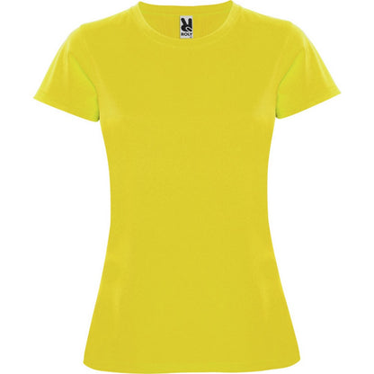 Yellow - Front - Roly Womens-Ladies Montecarlo Short-Sleeved Sports T-Shirt