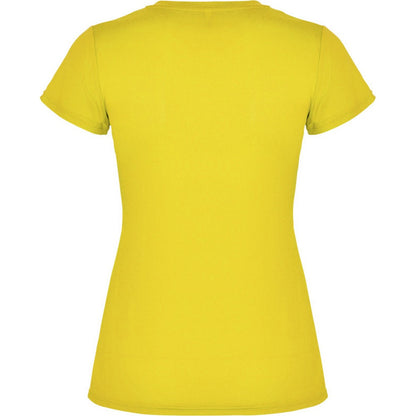 Yellow - Back - Roly Womens-Ladies Montecarlo Short-Sleeved Sports T-Shirt