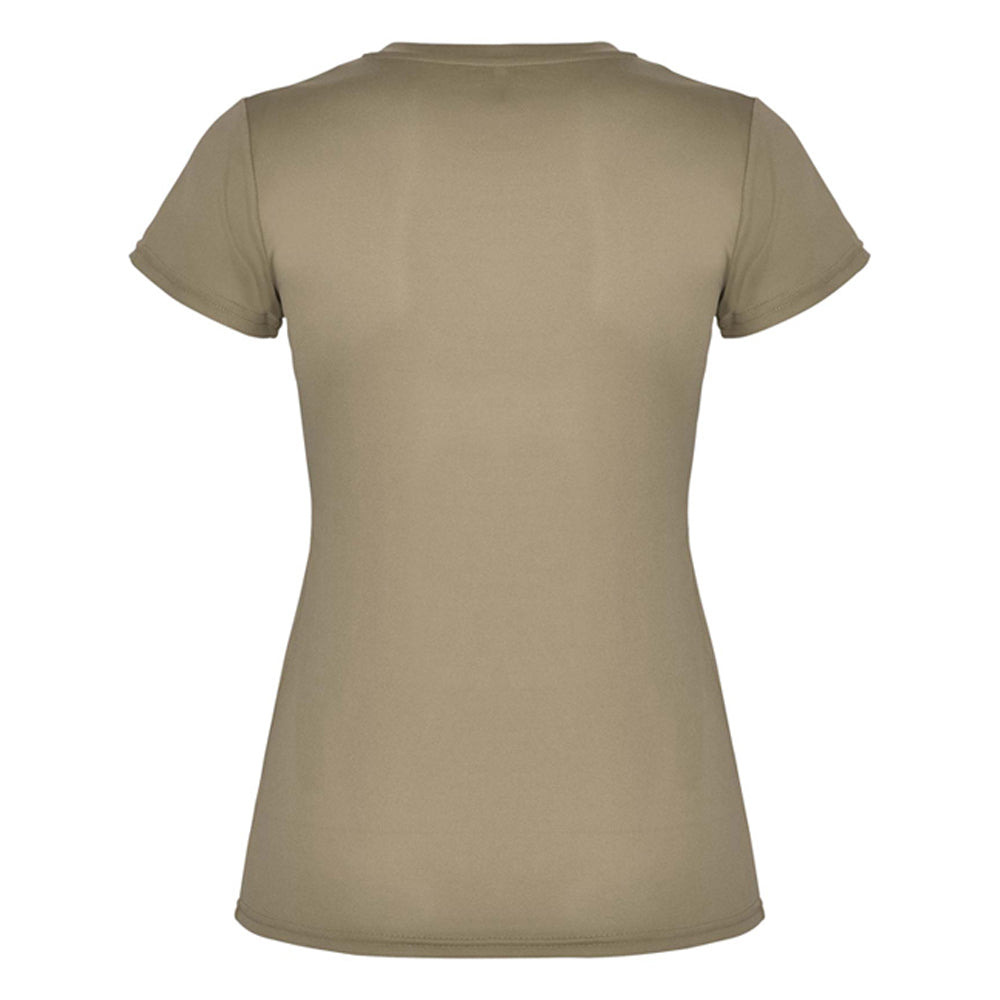 Dark Sand - Back - Roly Womens-Ladies Montecarlo Short-Sleeved Sports T-Shirt