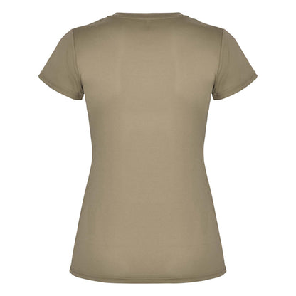 Dark Sand - Back - Roly Womens-Ladies Montecarlo Short-Sleeved Sports T-Shirt