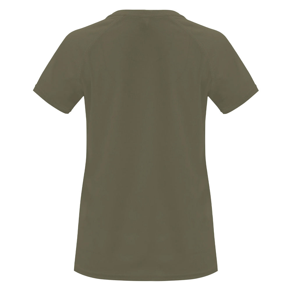 Military Green - Back - Roly Womens-Ladies Montecarlo Short-Sleeved Sports T-Shirt