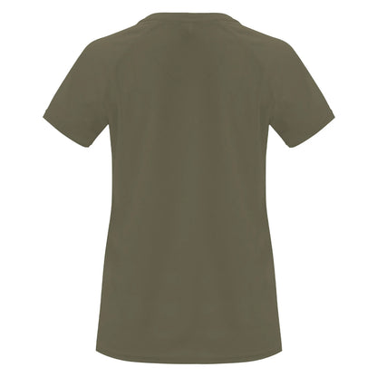 Military Green - Back - Roly Womens-Ladies Montecarlo Short-Sleeved Sports T-Shirt