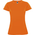 Fluorescent Orange - Front - Roly Womens-Ladies Montecarlo Short-Sleeved Sports T-Shirt