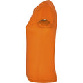 Fluorescent Orange - Side - Roly Womens-Ladies Montecarlo Short-Sleeved Sports T-Shirt