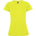 Fluorescent Yellow - Front - Roly Womens-Ladies Montecarlo Short-Sleeved Sports T-Shirt