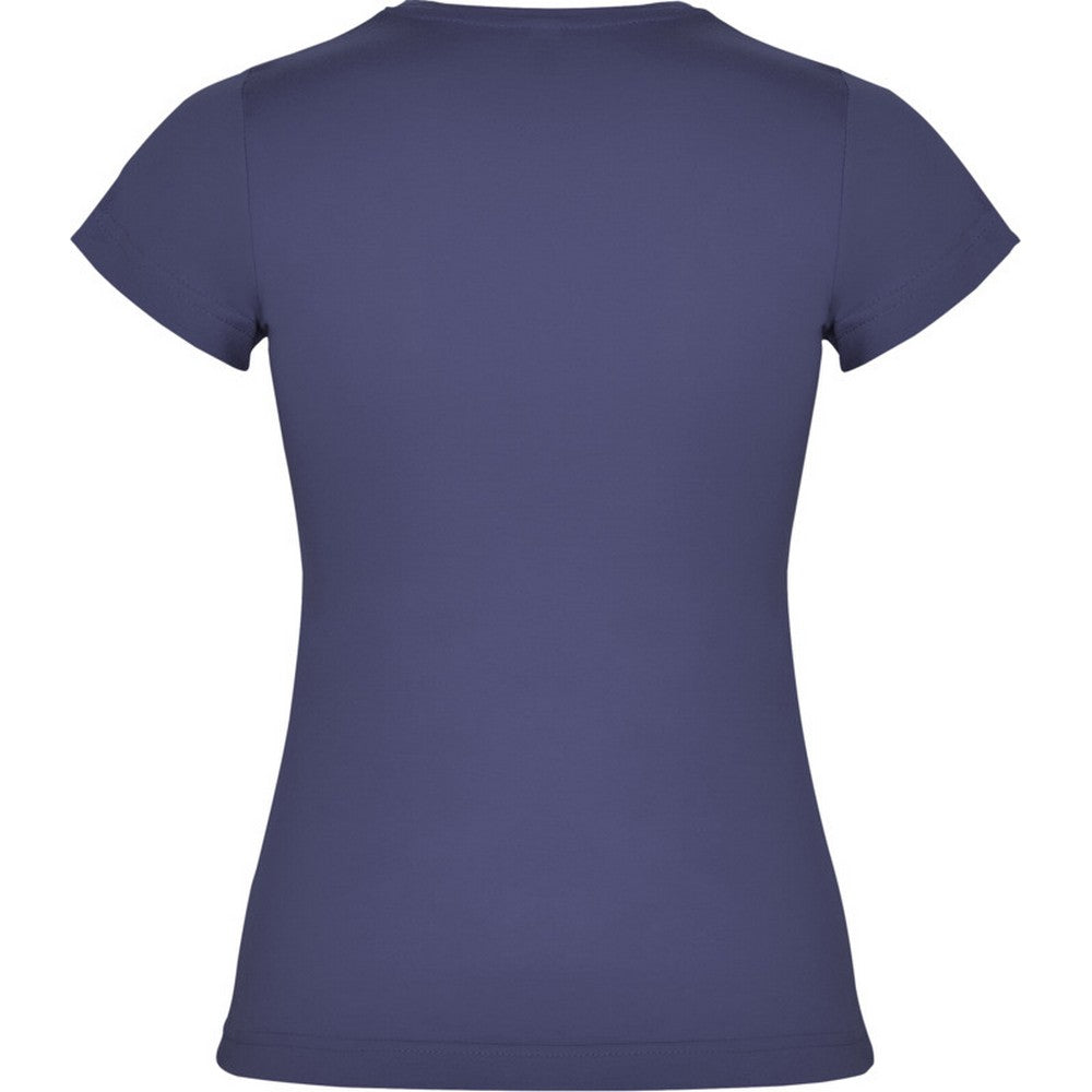 Blue Denim - Back - Roly Womens-Ladies Jamaica Short-Sleeved T-Shirt