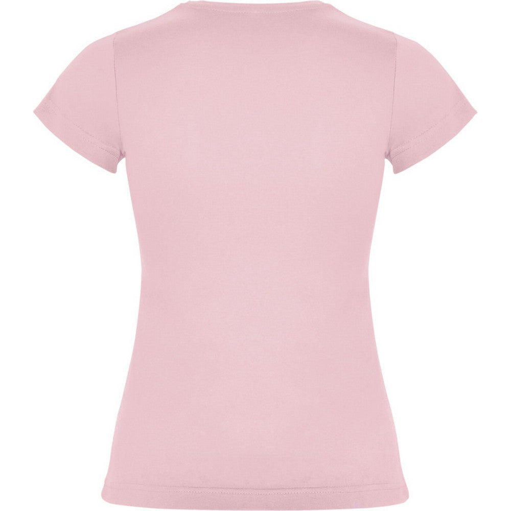 Light Pink - Back - Roly Womens-Ladies Jamaica Short-Sleeved T-Shirt