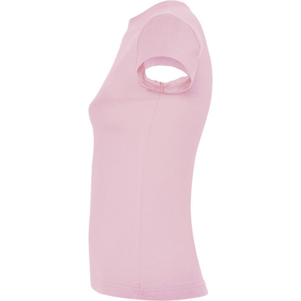 Light Pink - Lifestyle - Roly Womens-Ladies Jamaica Short-Sleeved T-Shirt