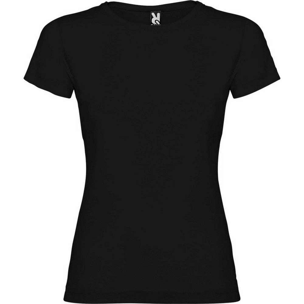 Solid Black - Front - Roly Womens-Ladies Jamaica Short-Sleeved T-Shirt