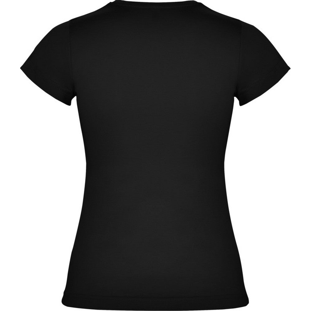 Solid Black - Back - Roly Womens-Ladies Jamaica Short-Sleeved T-Shirt
