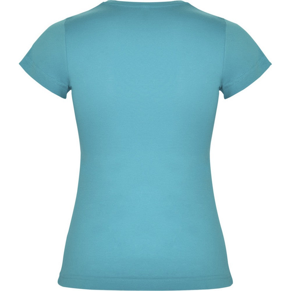 Turquoise - Back - Roly Womens-Ladies Jamaica Short-Sleeved T-Shirt