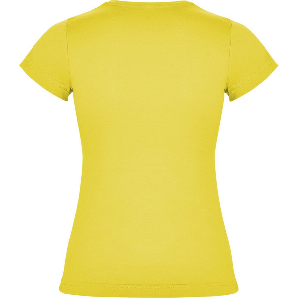 Yellow - Back - Roly Womens-Ladies Jamaica Short-Sleeved T-Shirt