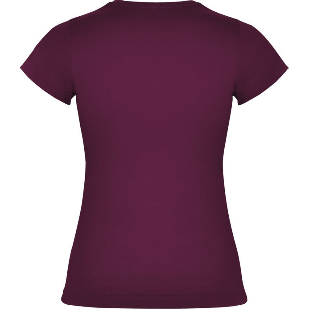 Burgundy - Back - Roly Womens-Ladies Jamaica Short-Sleeved T-Shirt