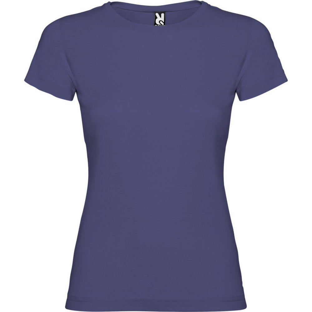 Blue Denim - Front - Roly Womens-Ladies Jamaica Short-Sleeved T-Shirt