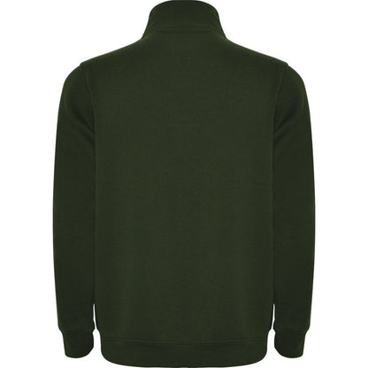 Bottle Green - Back - Roly Mens Aneto Quarter Zip Sweatshirt