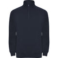 Navy Blue - Front - Roly Mens Aneto Quarter Zip Sweatshirt