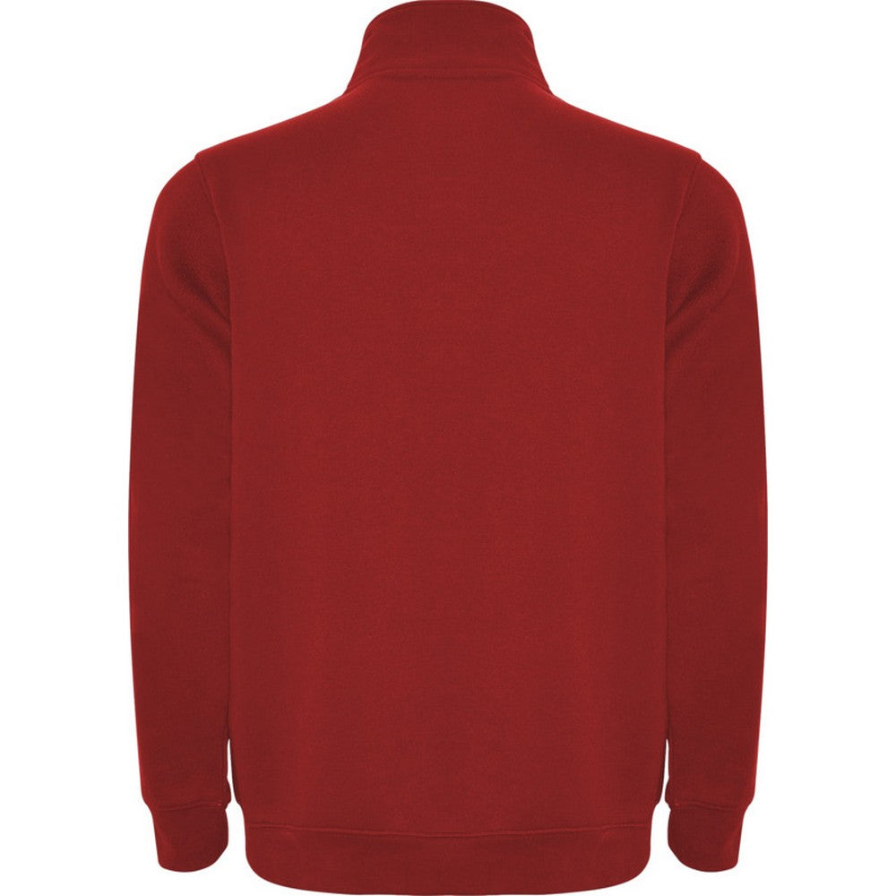 Red - Back - Roly Mens Aneto Quarter Zip Sweatshirt