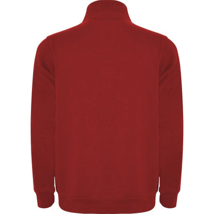 Red - Back - Roly Mens Aneto Quarter Zip Sweatshirt