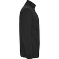 Solid Black - Side - Roly Mens Aneto Quarter Zip Sweatshirt