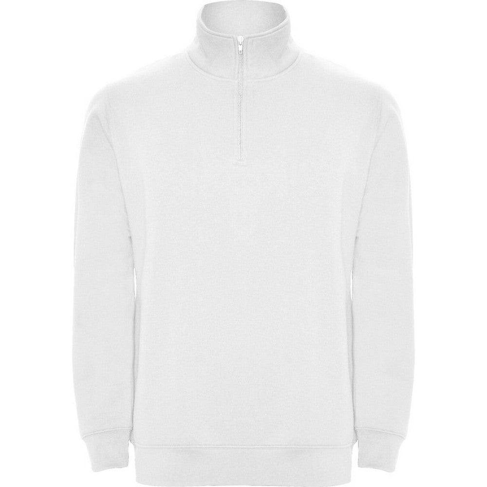 White - Front - Roly Mens Aneto Quarter Zip Sweatshirt