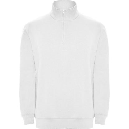 White - Front - Roly Mens Aneto Quarter Zip Sweatshirt