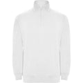 White - Front - Roly Mens Aneto Quarter Zip Sweatshirt
