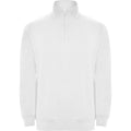 White - Front - Roly Mens Aneto Quarter Zip Sweatshirt