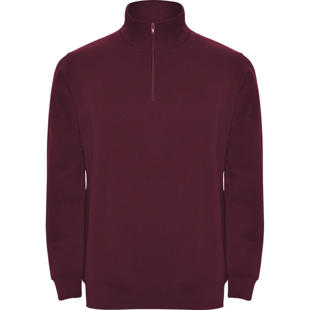Garnet - Front - Roly Mens Aneto Quarter Zip Sweatshirt