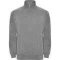 Grey Marl - Front - Roly Mens Aneto Quarter Zip Sweatshirt