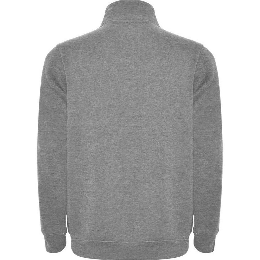 Grey Marl - Back - Roly Mens Aneto Quarter Zip Sweatshirt