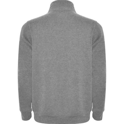 Grey Marl - Back - Roly Mens Aneto Quarter Zip Sweatshirt