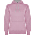 Light Pink-Grey Marl - Front - Roly Womens-Ladies Urban Hoodie