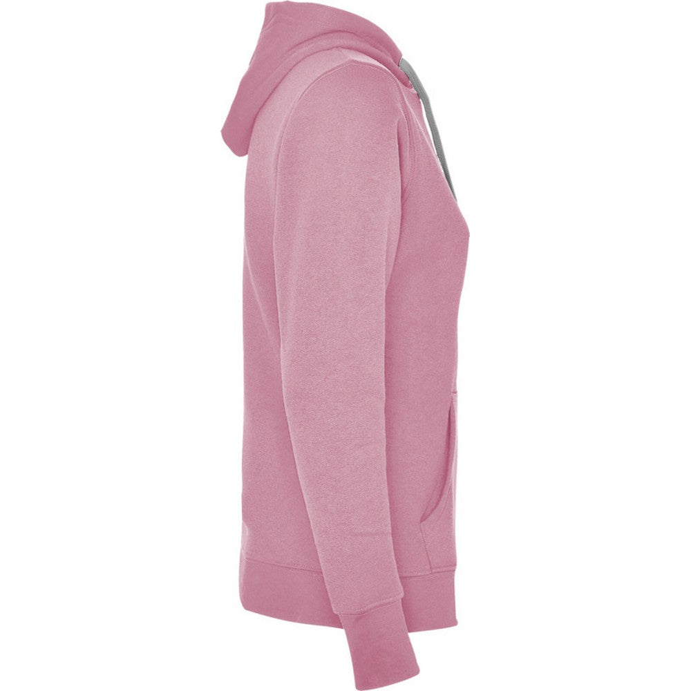 Light Pink-Grey Marl - Side - Roly Womens-Ladies Urban Hoodie