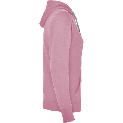 Light Pink-Grey Marl - Side - Roly Womens-Ladies Urban Hoodie