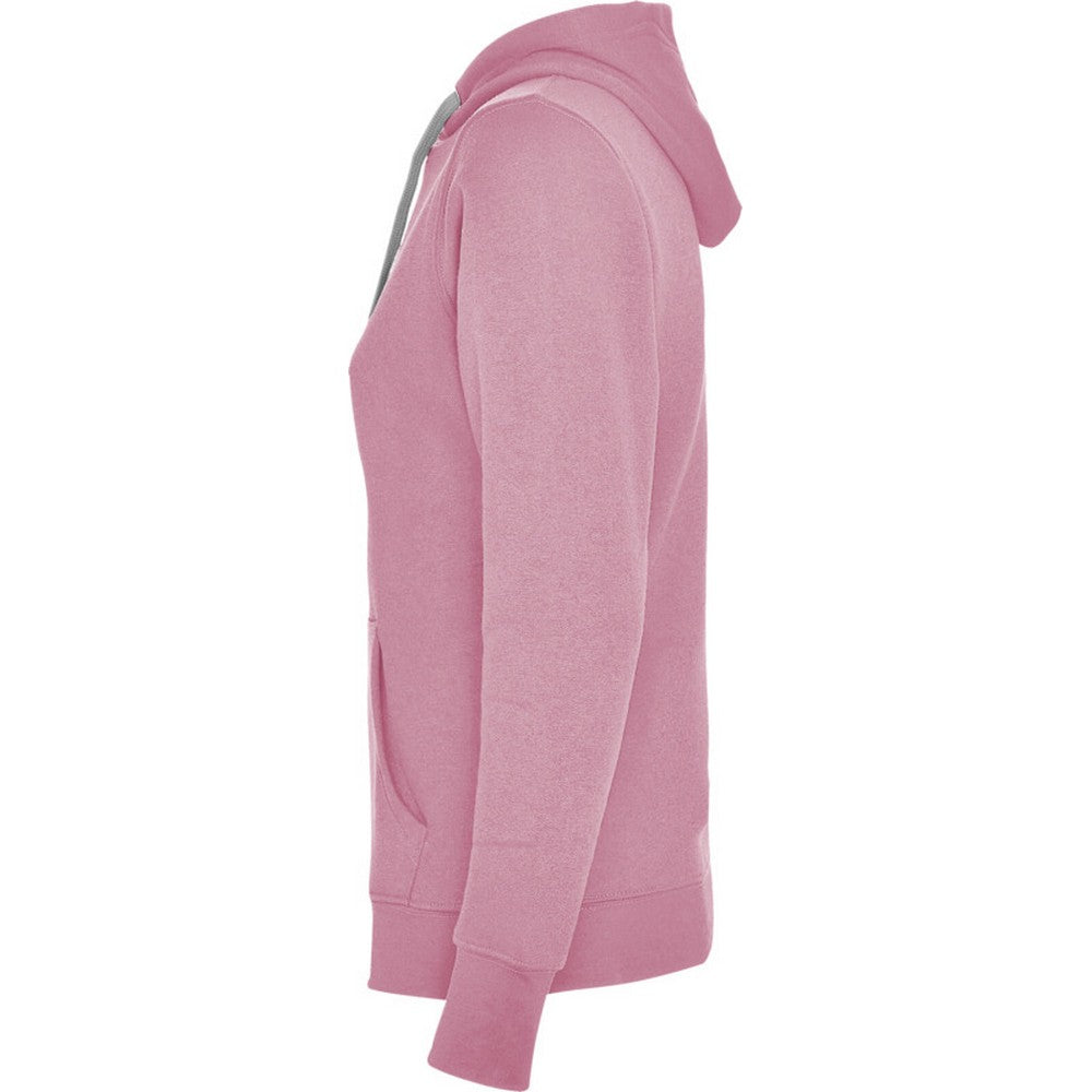Light Pink-Grey Marl - Lifestyle - Roly Womens-Ladies Urban Hoodie