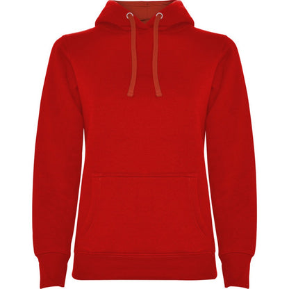 Red - Front - Roly Womens-Ladies Urban Hoodie