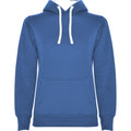Royal Blue-White - Front - Roly Womens-Ladies Urban Hoodie