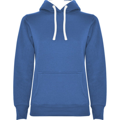 Royal Blue-White - Front - Roly Womens-Ladies Urban Hoodie