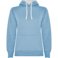 Sky Blue-White - Front - Roly Womens-Ladies Urban Hoodie