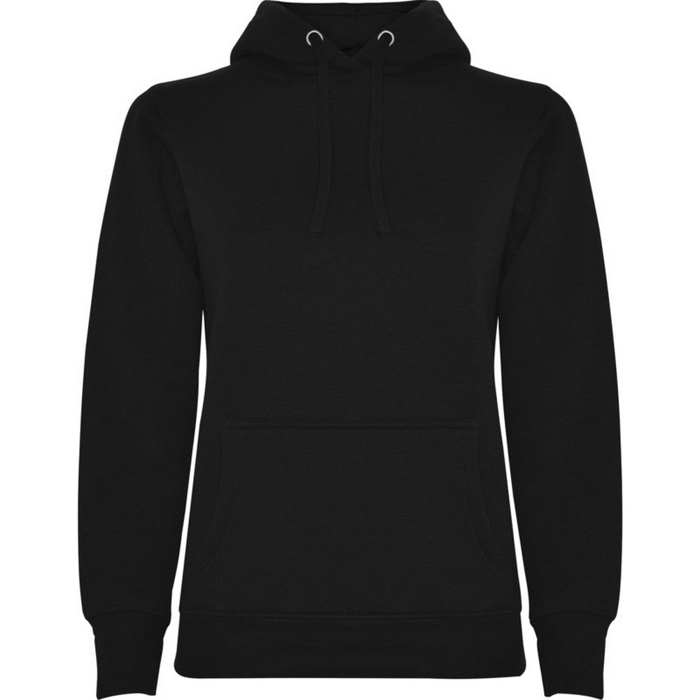 Solid Black - Front - Roly Womens-Ladies Urban Hoodie