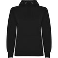 Solid Black - Front - Roly Womens-Ladies Urban Hoodie